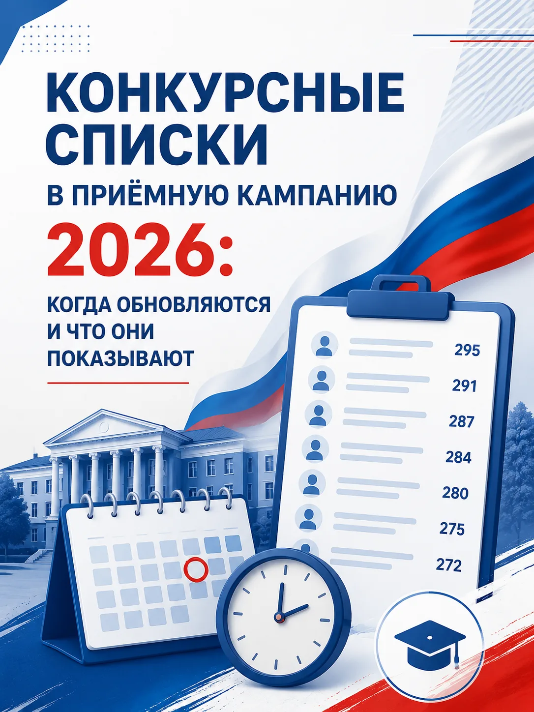 ⚡️ Конкурсные списки в приёмную кампанию 2026: когда обновляются и что они показывают

Конкурсные сп