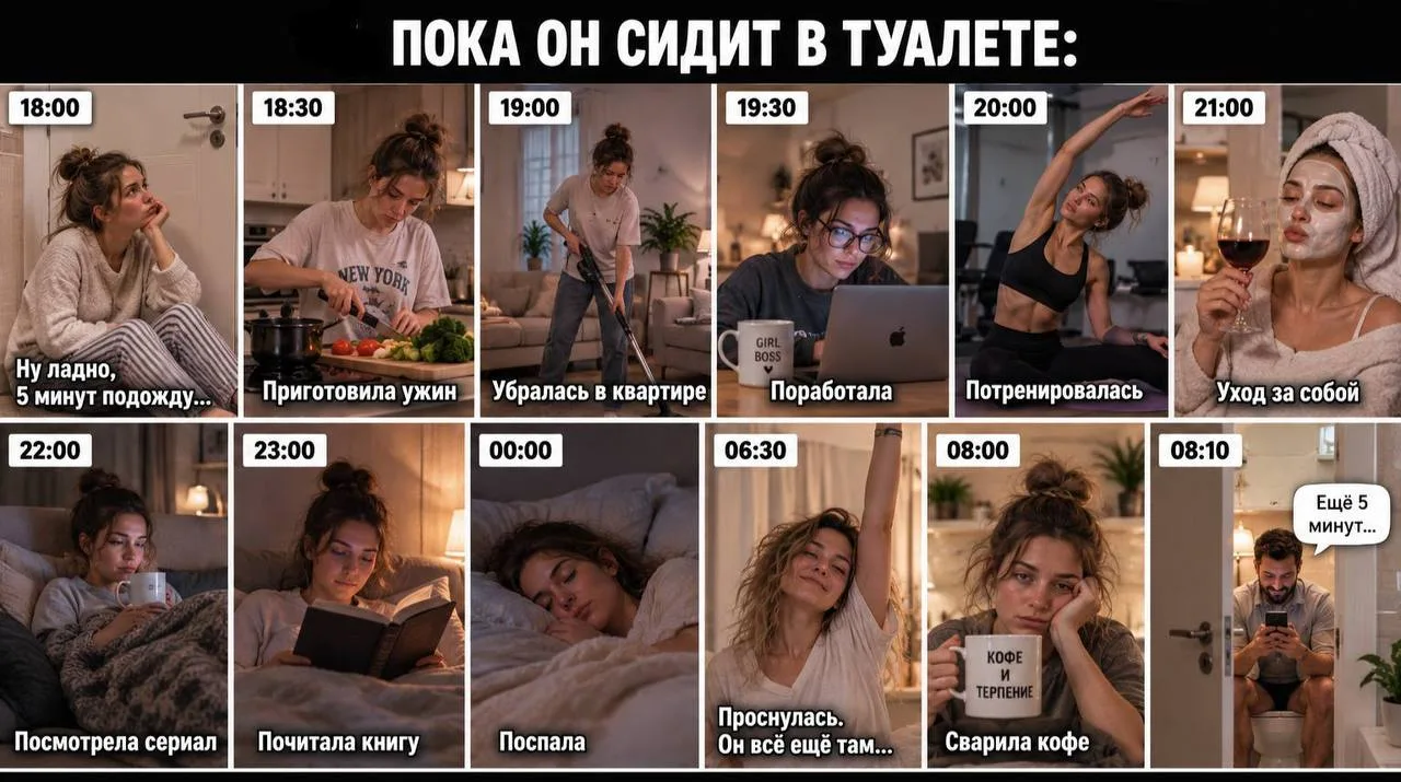 🚽 Абьюзеры сидят в туалете дольше всех, — эксперты.