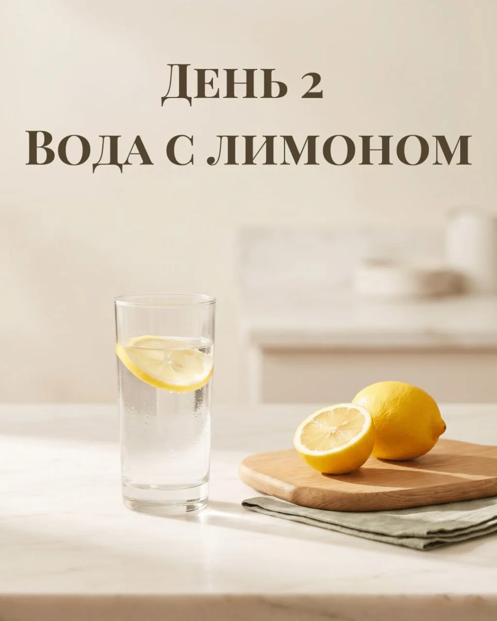День 2. Вода с лимоном