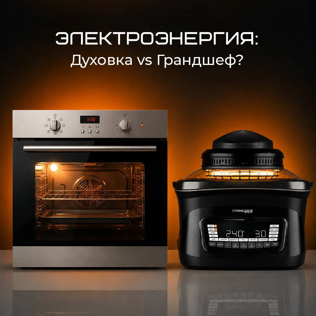 Электроэнергия: духовка VS Грандшеф  Постоянный вопрос: если готовить часто, не придет ли огромный