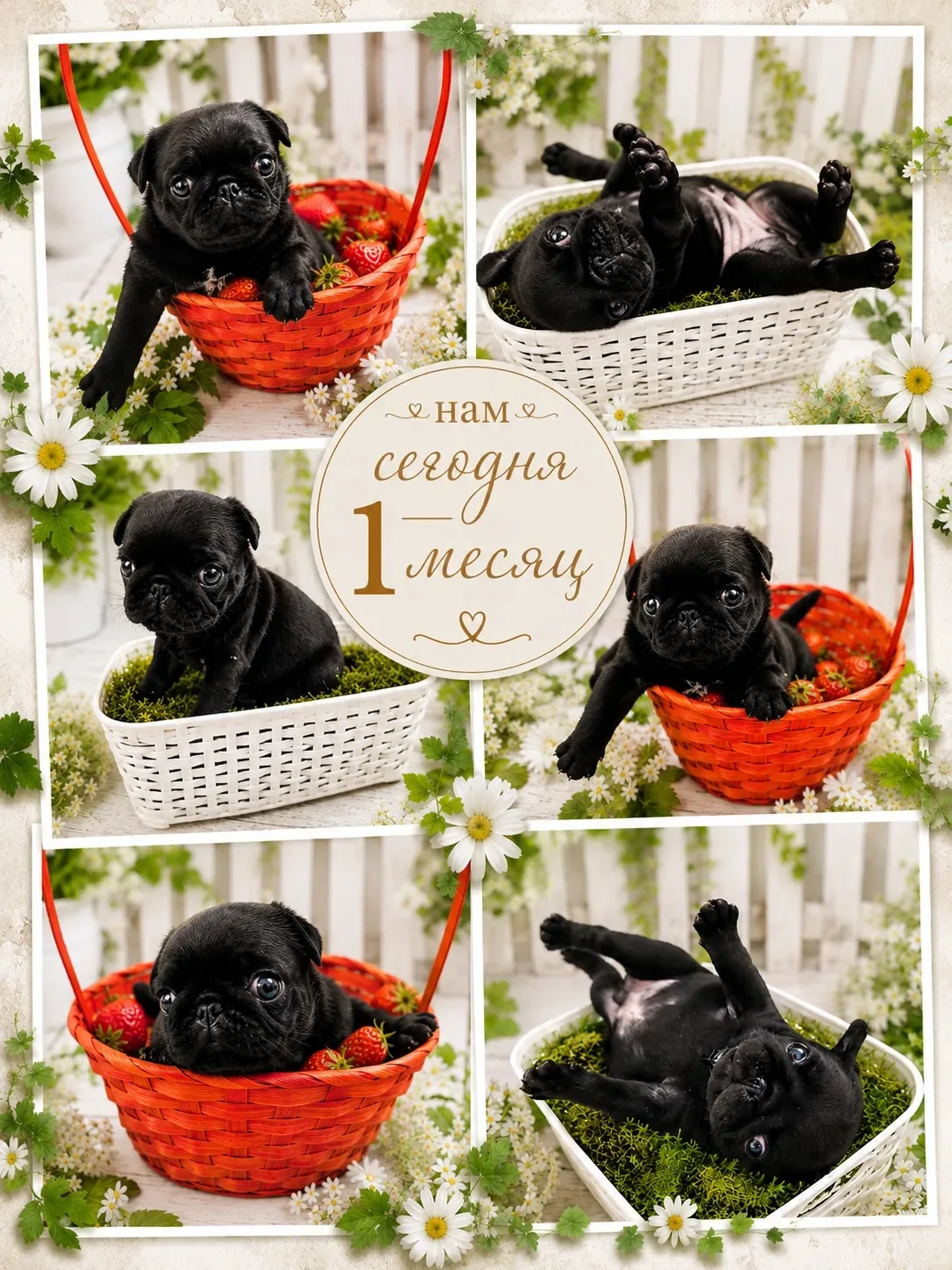 🌸🐾 Вот только казалось, что малыши Бэлли совсем недавно появились на свет, а сегодня им уже 1 меся