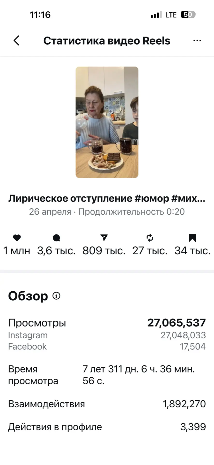 Миллион лайков! Ура!