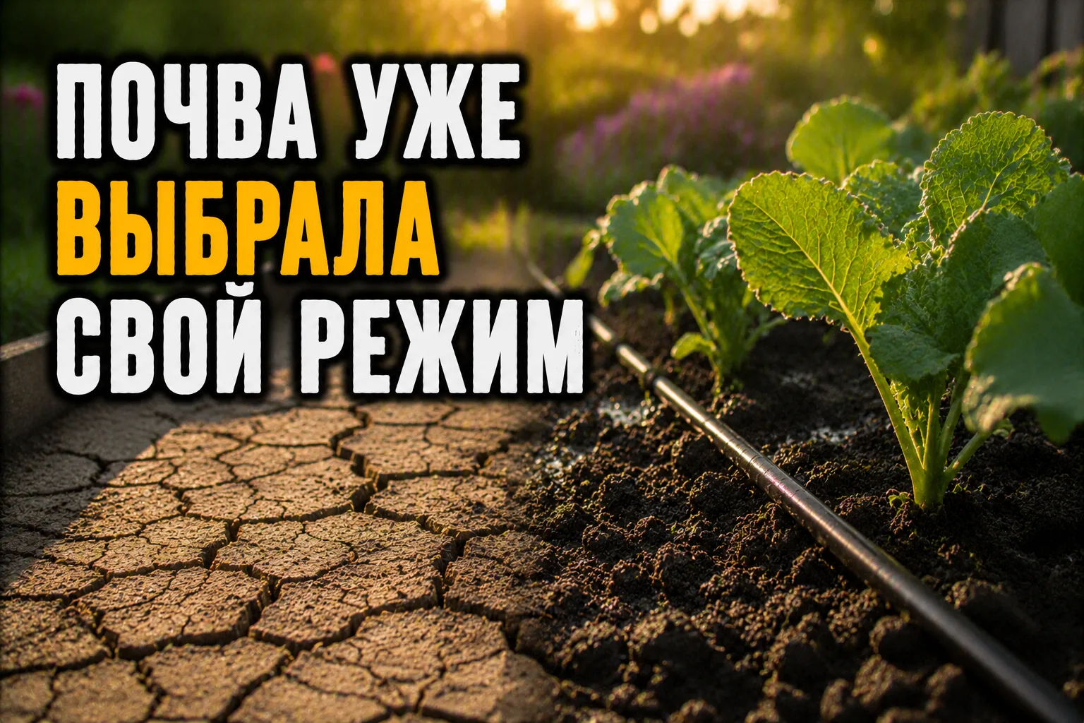 Почва уже выбрала свой режим

После многих поливов и дождей земля меняется.

Она начинает удерживать