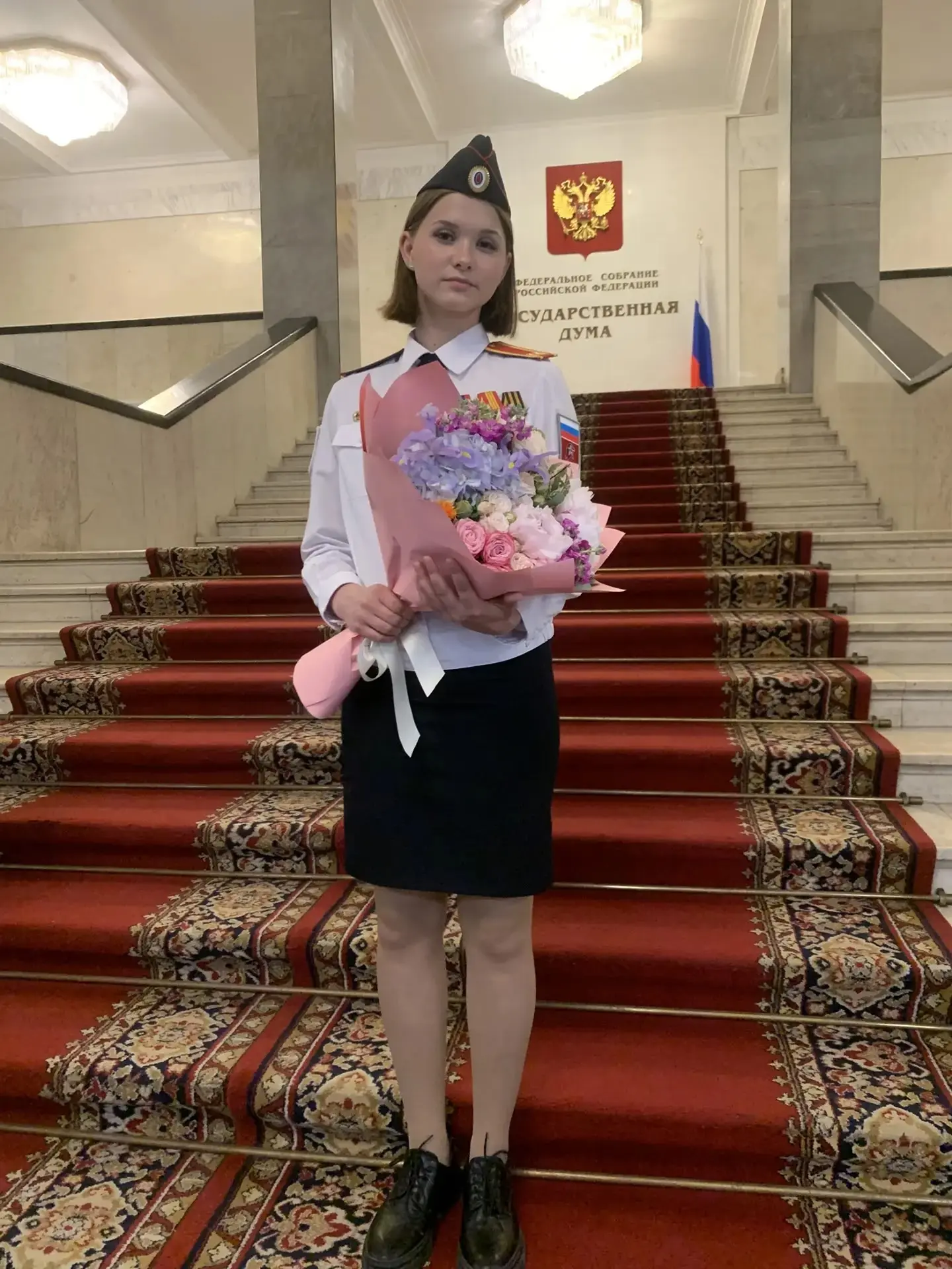 🇷🇺Ученица 11 класса Устьянской школы Анастасия Лебедева стала первым ребëнком удостоенным награжде