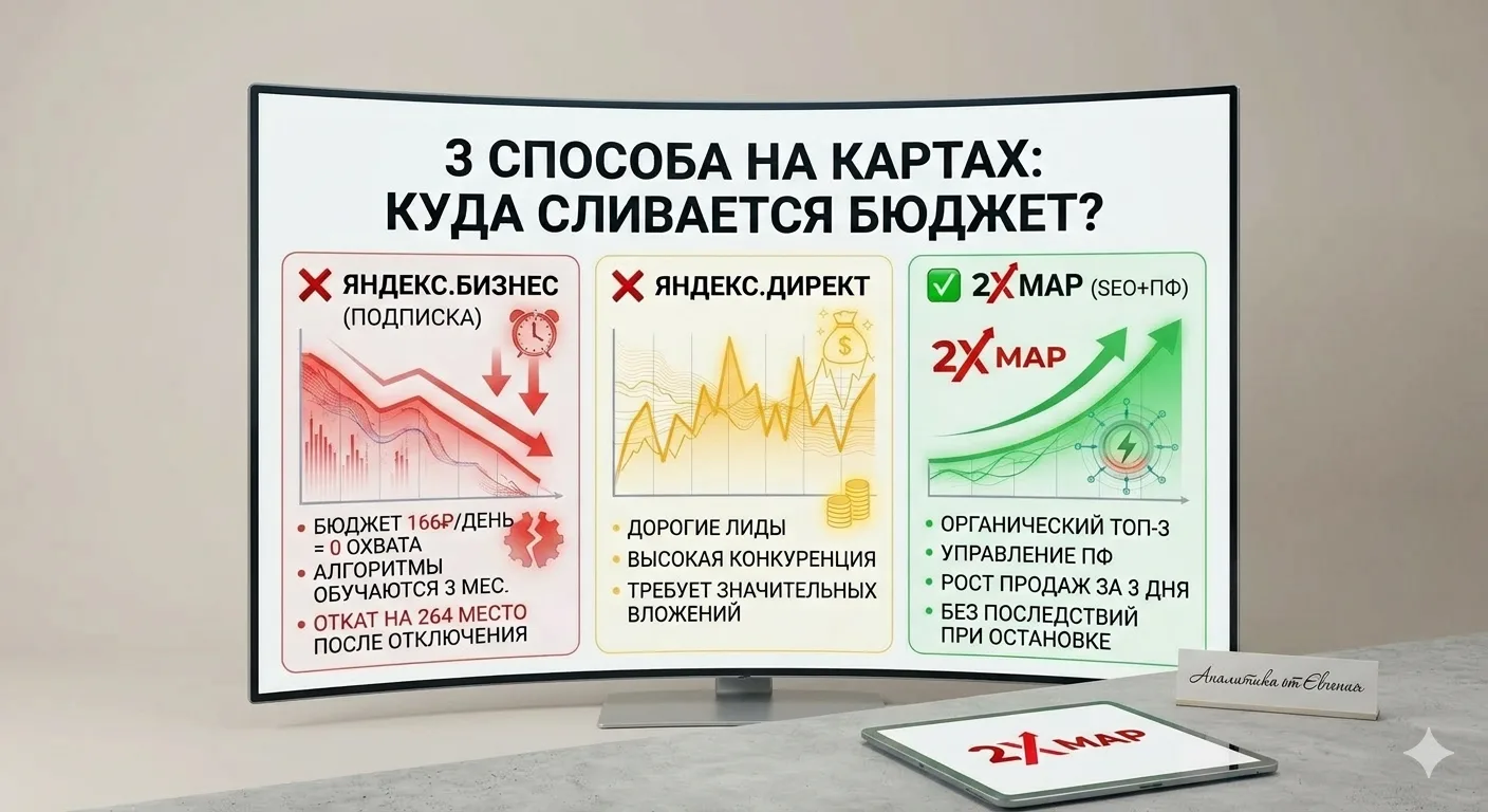 📍 3 способа продвижения на Яндекс Картах: куда Вы сливаете бюджет?