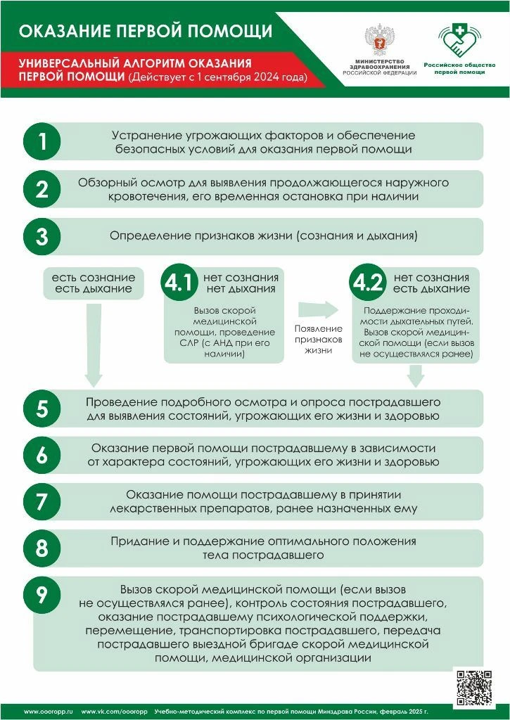 ❗️👉 Не растеряться в критический момент: базовые принципы оказания первой помощи
