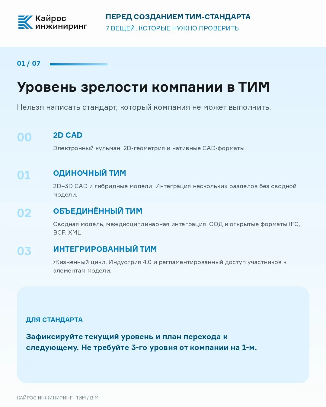 7 вещей, которые нужно проверить перед созданием ТИМ-стандарта