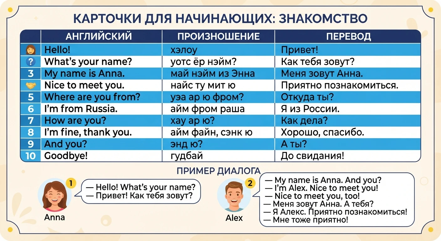 Попробуйте составить свой диалог.