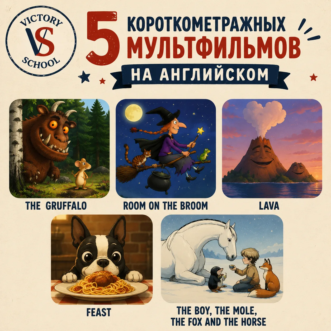 🎬 5 короткометражных мультфильмов, которые помогут учить английский с удовольствием

Если смотреть 