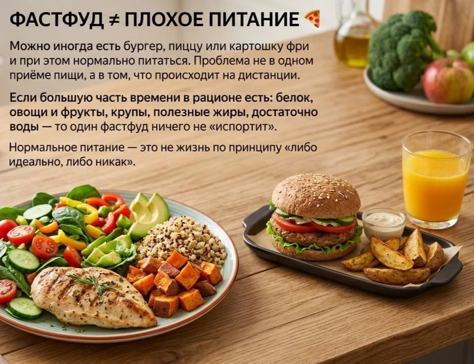 ФАСТФУД ≠ ПЛОХОЕ ПИТАНИЕ
