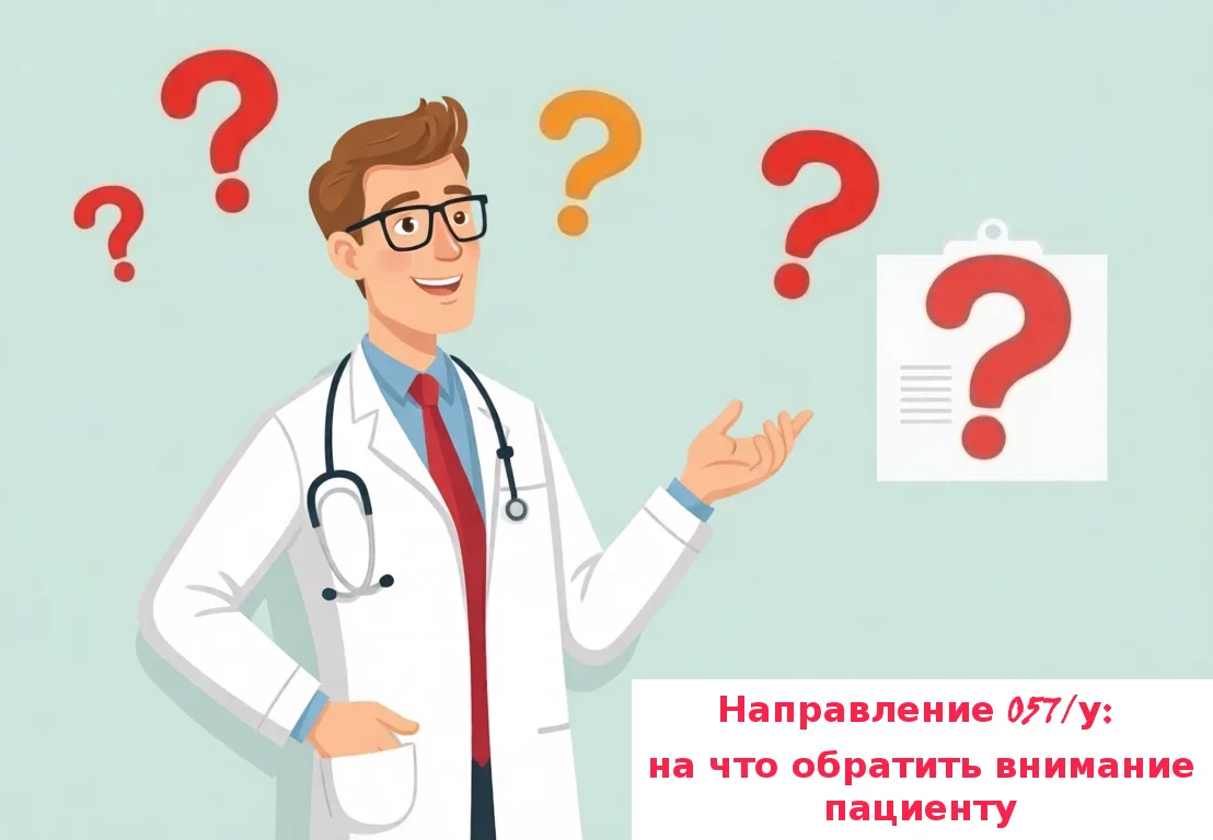 🏥 Направление 057/у на госпитализацию: на что обратить внимание пациенту

🔻 Направление на бесплат