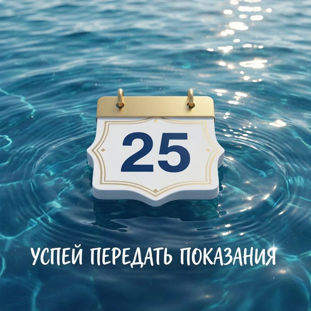 ⚠️ ПОСЛЕДНИЙ ДЕНЬ ПЕРЕДАЧИ ПОКАЗАНИЙ СЧЁТЧИКОВ!