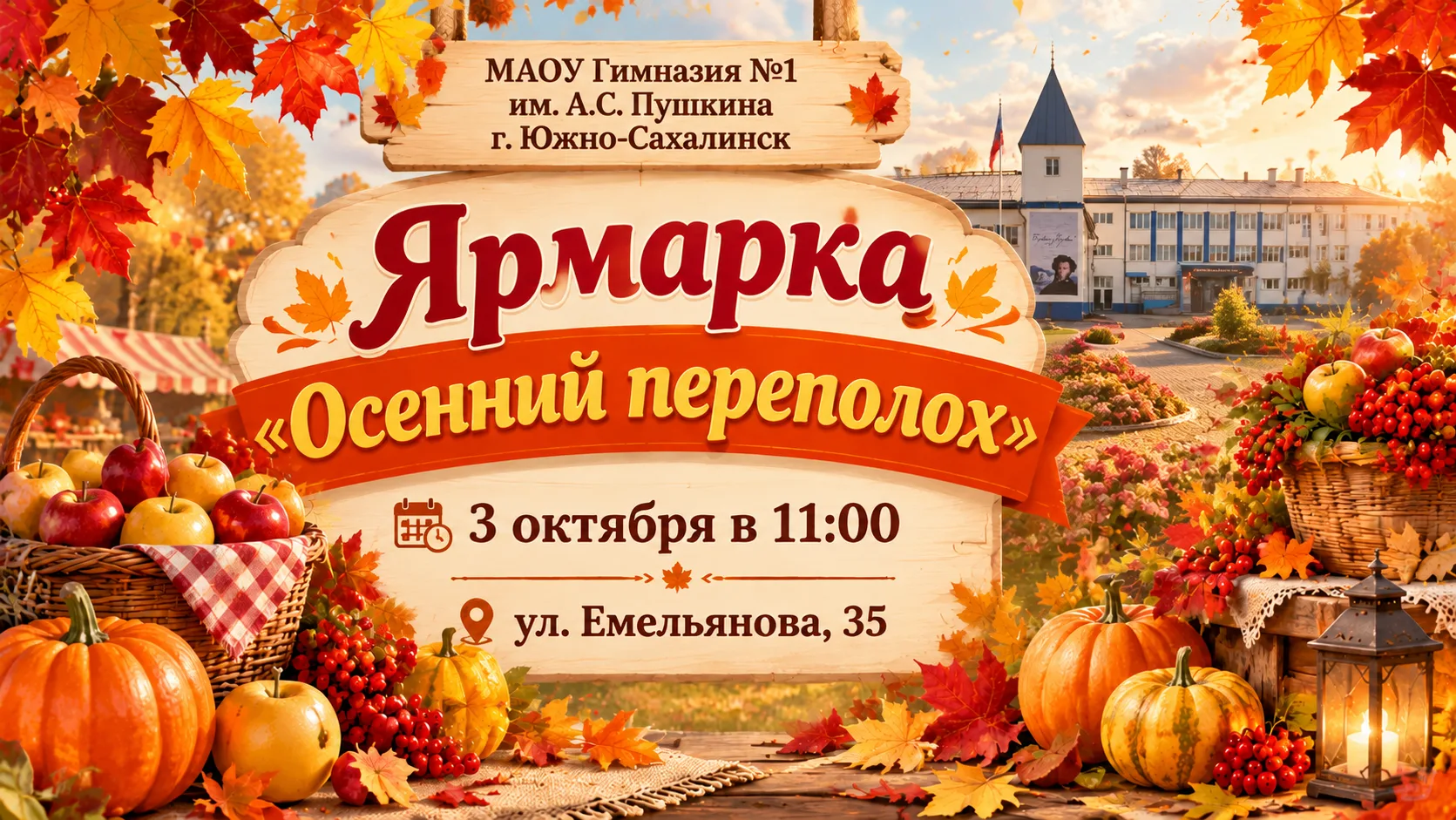 🎃 Тук-тук! Это не дятел по дереву стучит. Это наша осенняя ярмарка «Осенний переполох»...