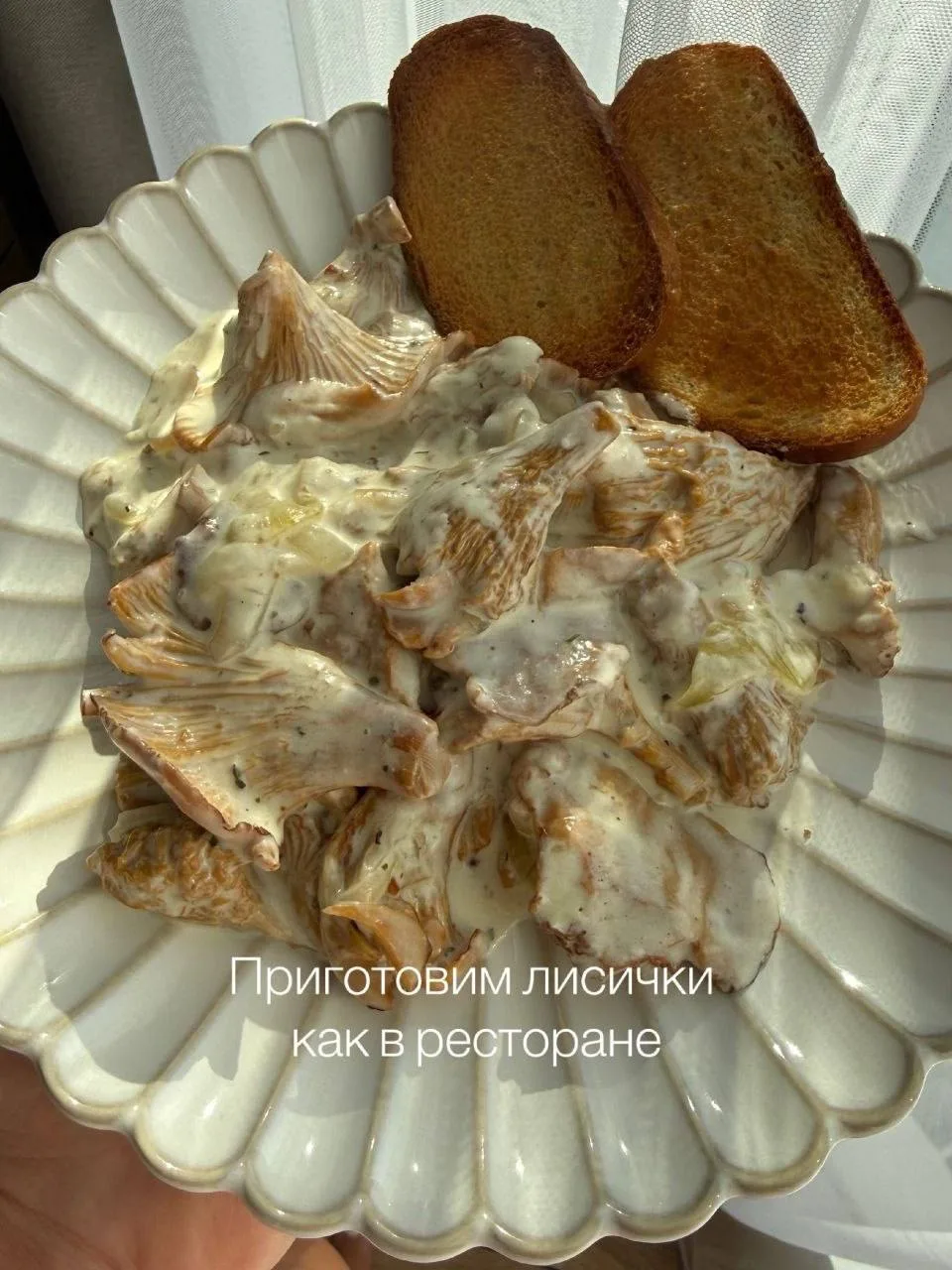 Лисички как в ресторане