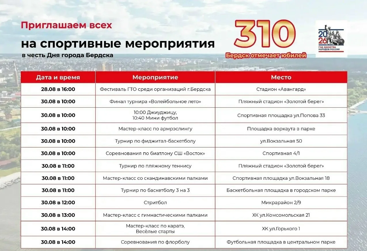 По-спортивному отметит День города Бердск