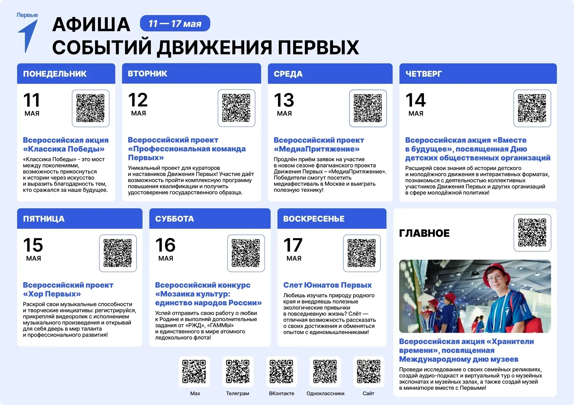 Актуальные события и проекты Движения Первых для ваших детей!