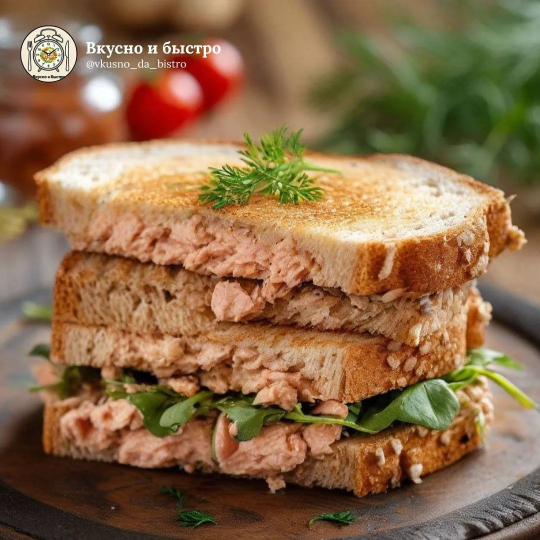 🥪 Сэндвичи с яйцами и консервированной горбушей 
#перекус #20мин

🕒 Время приготовления: ~20 мин
П