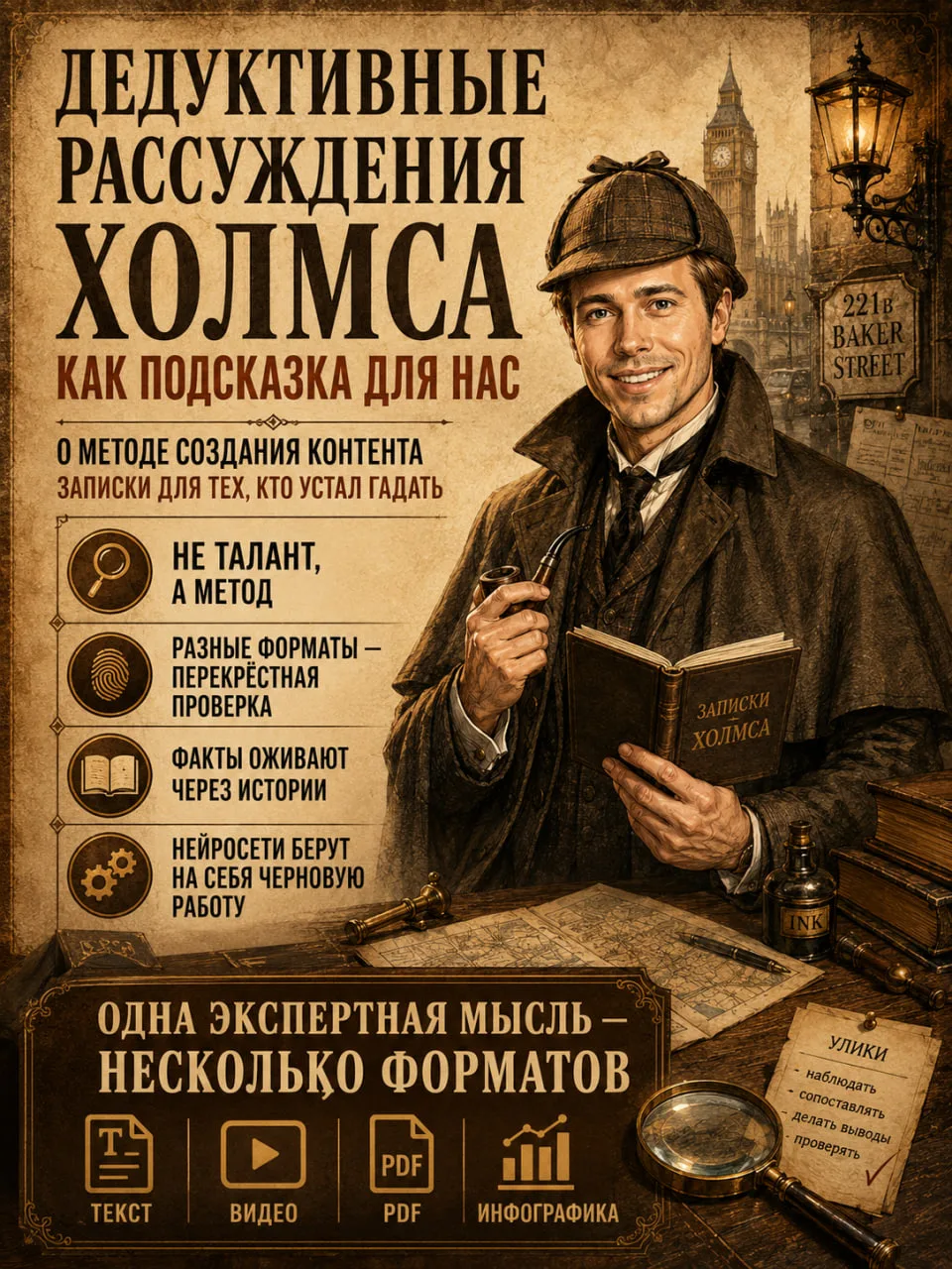 🧶 Дедуктивные рассуждения Холмса как подсказка для нас