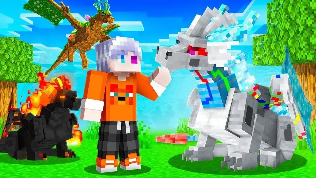 🐉 Драконы проходят Minecraft за тебя!