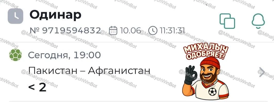 Пакистан — Афганистан. Международный товарищеский матч. Прогноз: тотал матча меньше (2)
