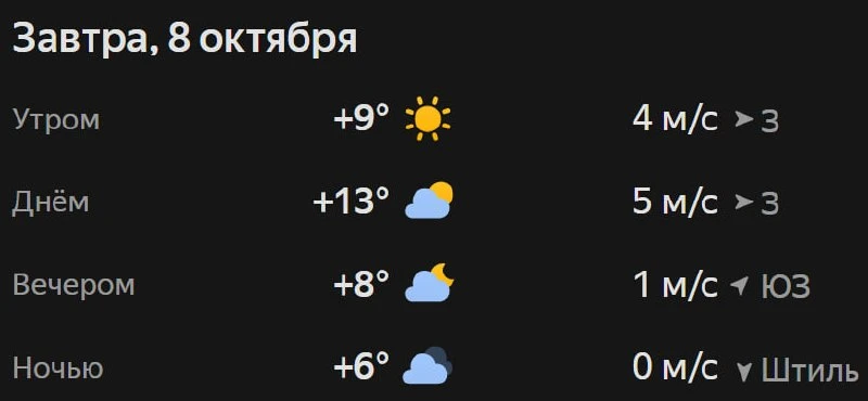 Прогноз погоды☀️