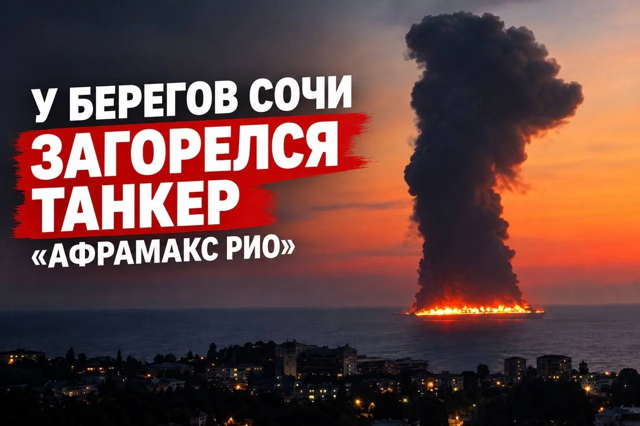 У берегов Сочи загорелся атакованный безэкипажными катерами танкер «Афрамакс Рио»
