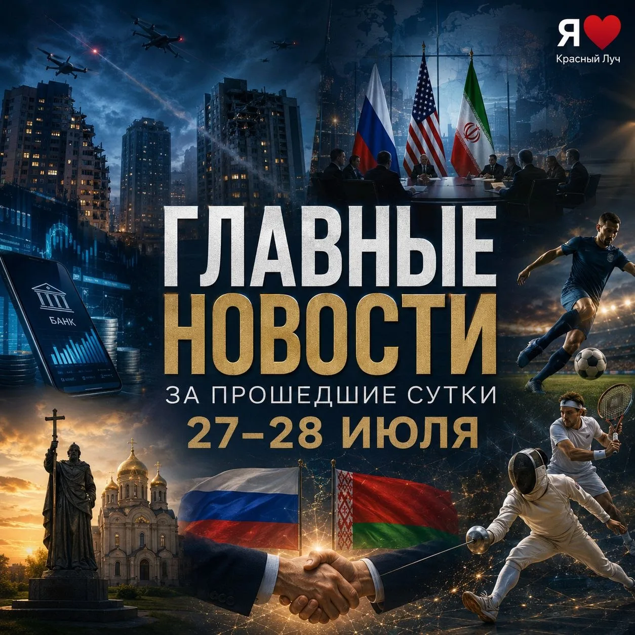 📰 ГЛАВНЫЕ НОВОСТИ ЗА ПРОШЕДШИЕ СУТКИ | 27–28 ИЮЛЯ

🇷🇺 Россия: ПВО отражала атаку беспилотников. С