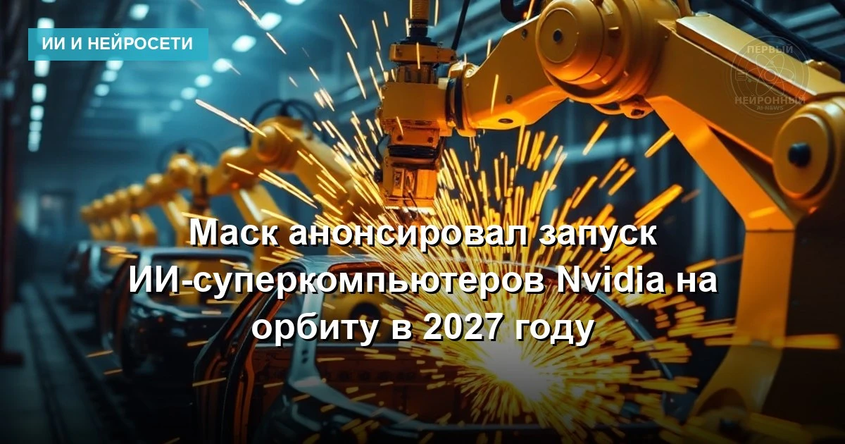 Илон Маск объявил о планах вывода на орбиту суперкомпьютеров Nvidia уже в 2027 году. Ре...