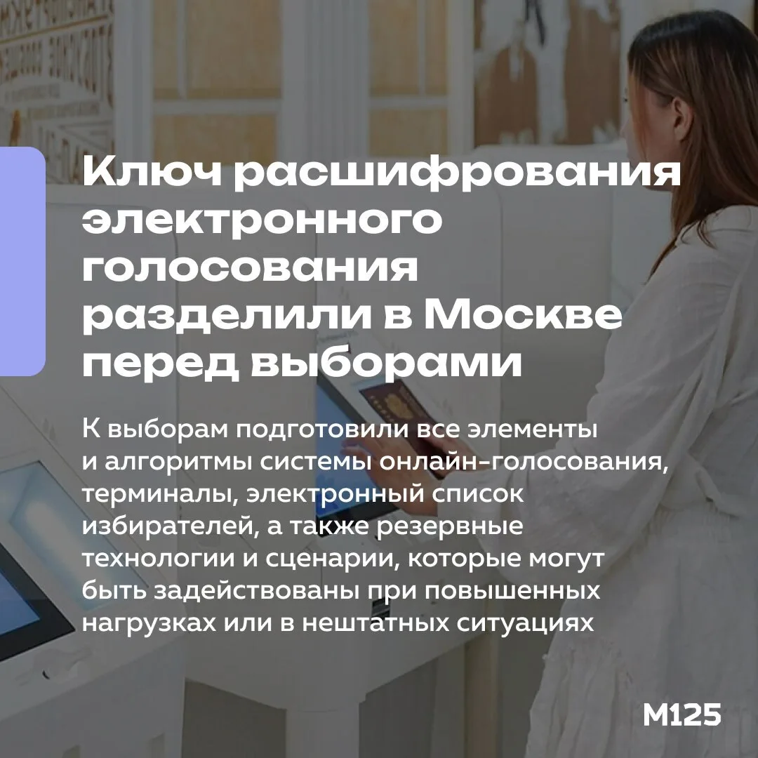 Москва готова к выборам. Ключ расшифрования электронного голосования разделили между хр...