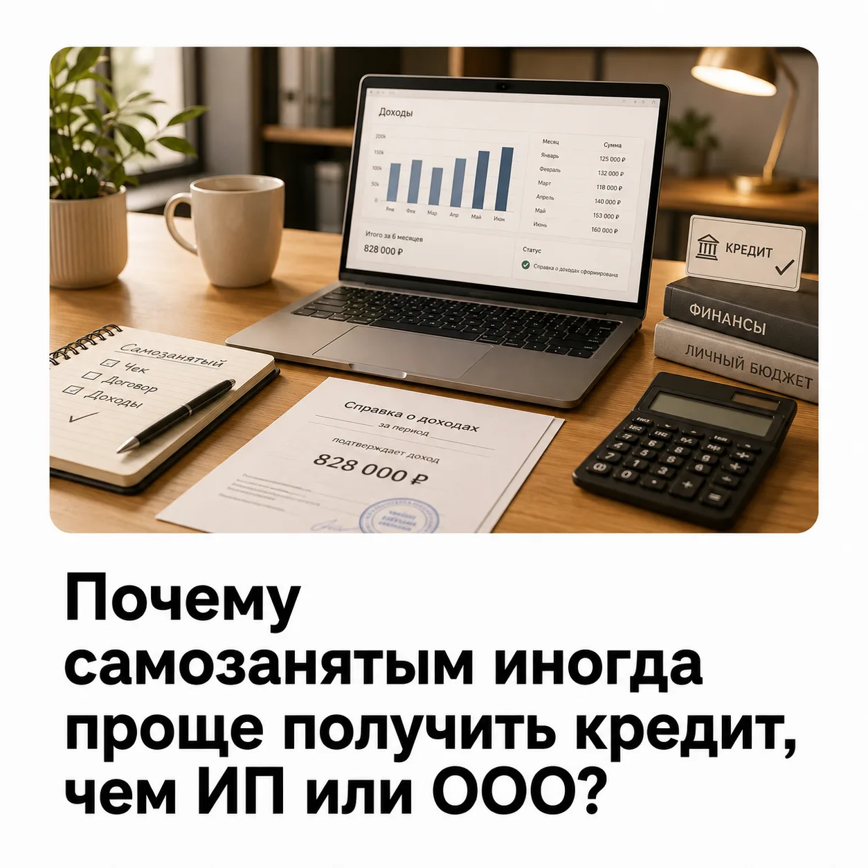 Почему самозанятым иногда проще получить кредит, чем ИП или ООО?