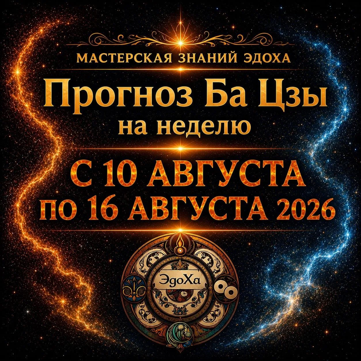 🔮Прогноз Ба Цзы на неделю 10–16 августа 2026 года