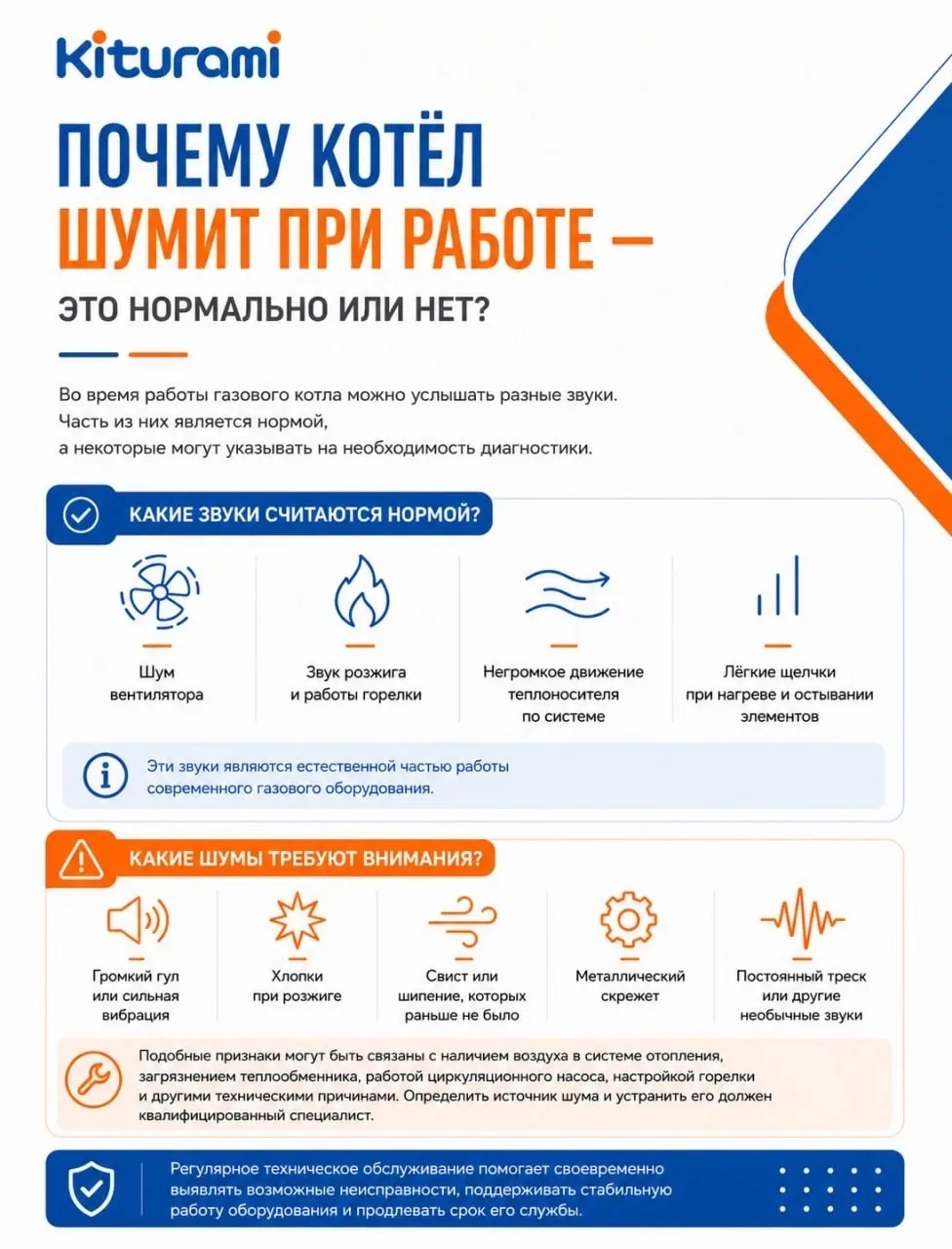 🔷Почему котёл шумит при работе — это нормально или нет?