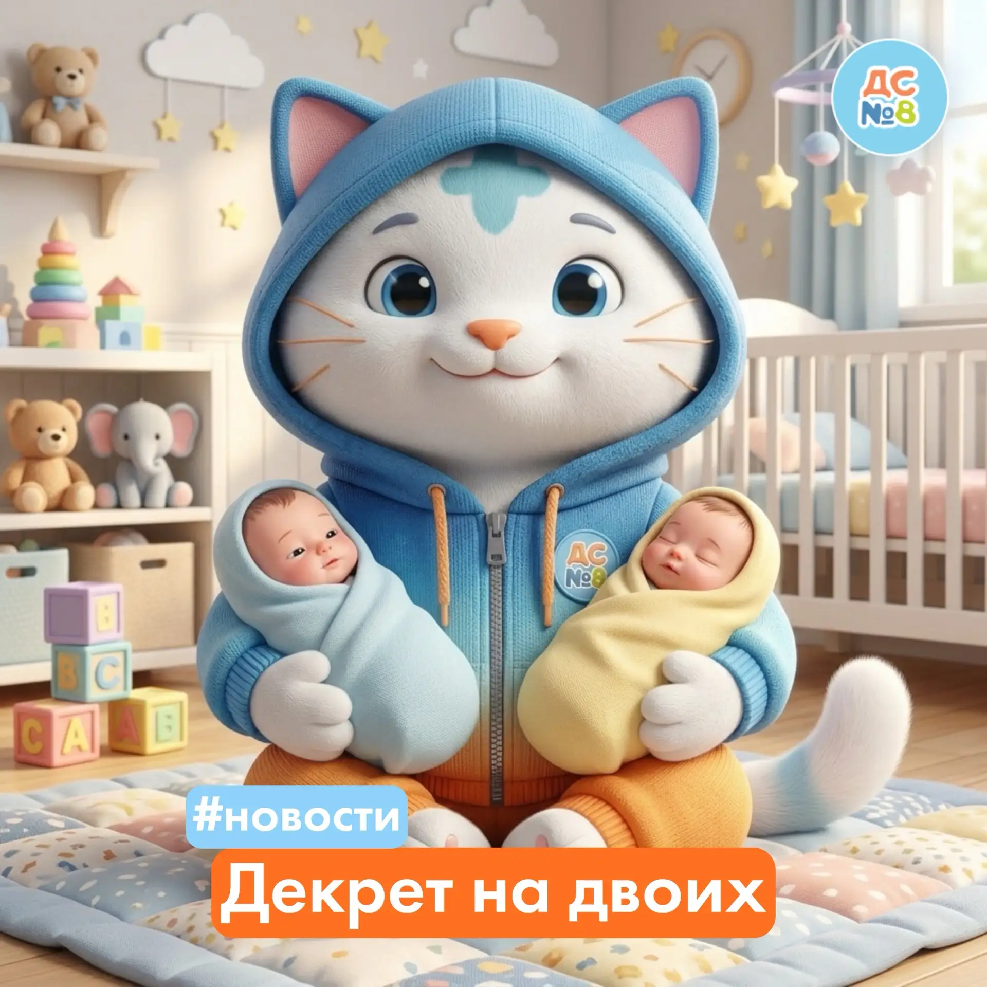 🍼 При рождении двойни декрет могут оформить и мать, и отец