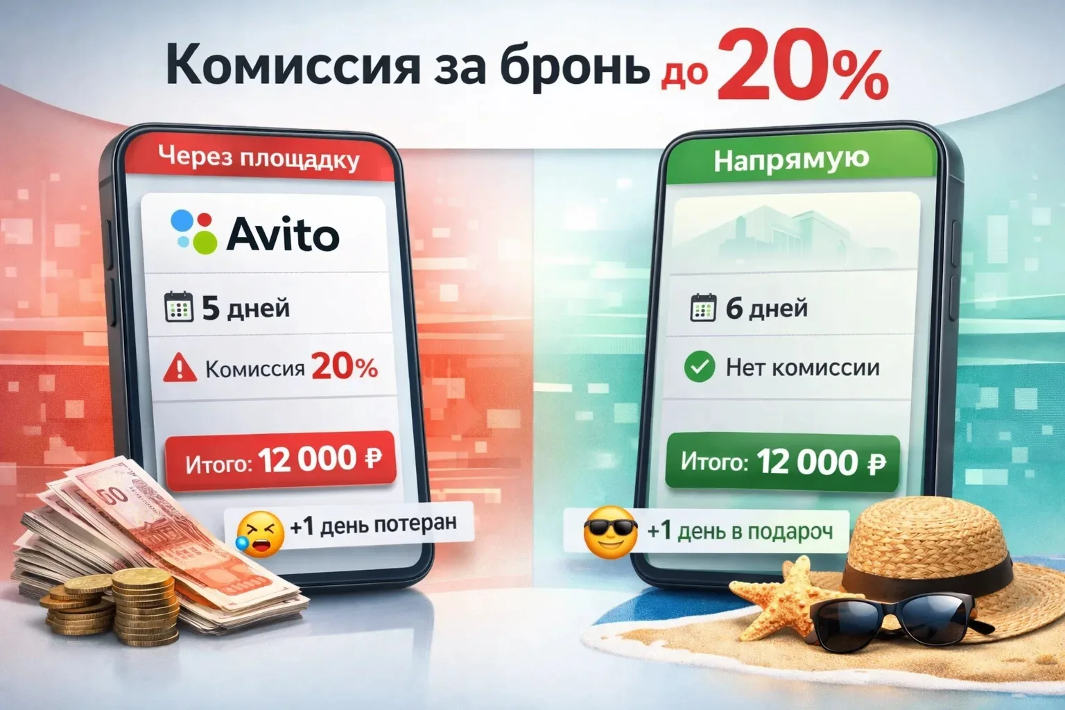 📍Комиссия 20% за бронь. Теперь официально