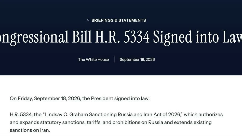 ⚡️Трамп подписал законопроект об «адских санкциях» против России