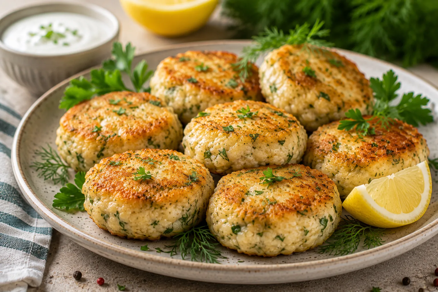 🐟 Рыбные котлеты в духовке с зеленью