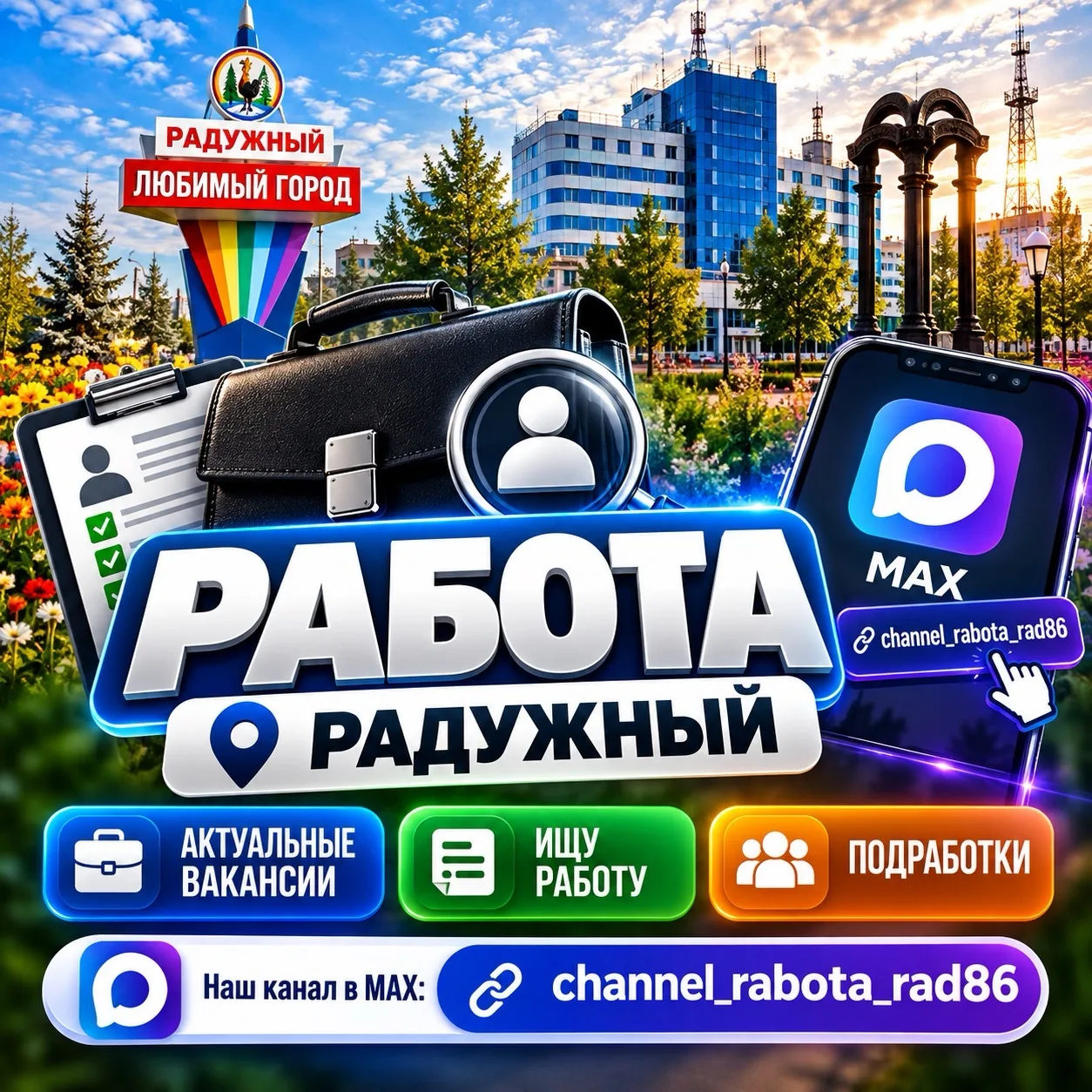 Официальный городской канал для помощи в поиске постоянного и временного трудоустройств...