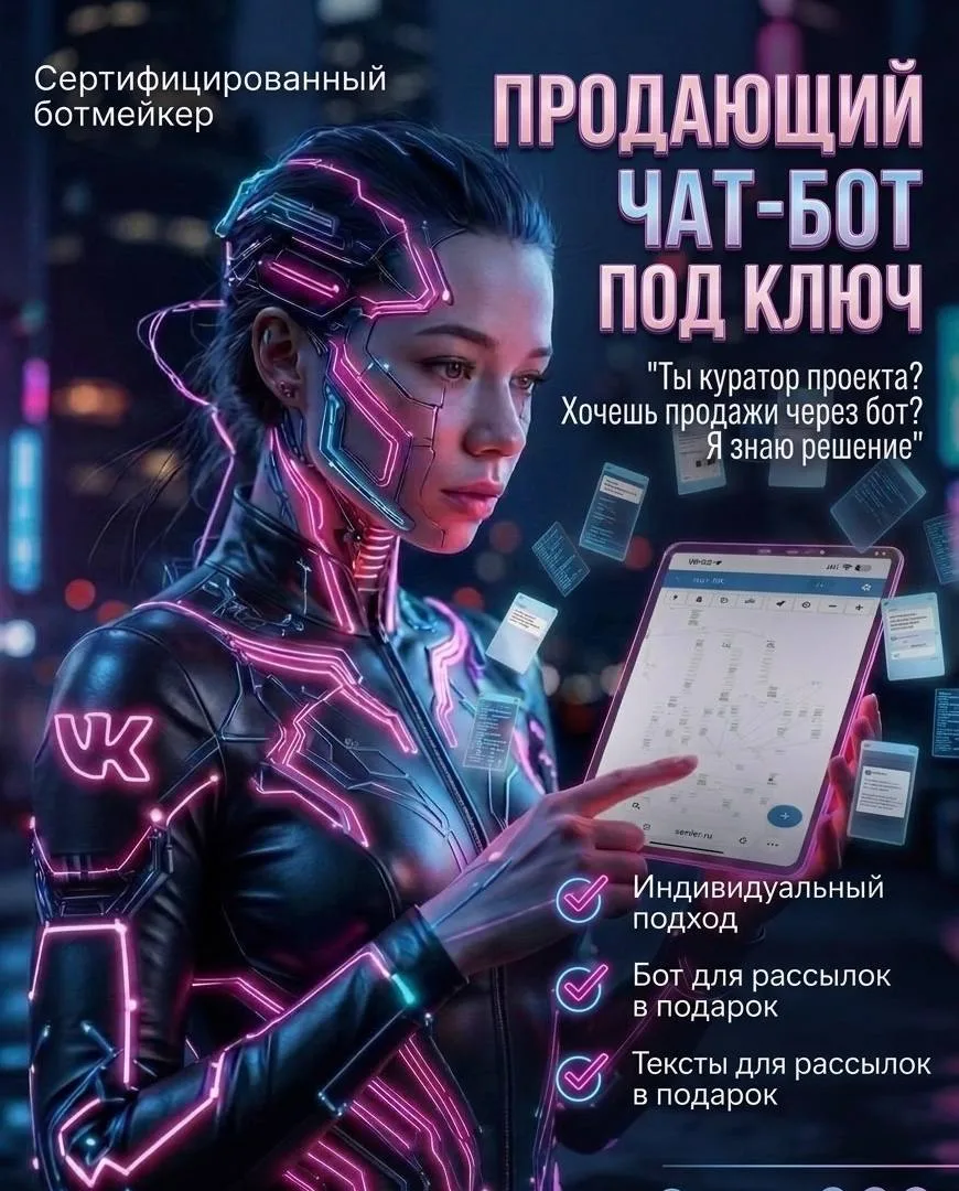 ❤️Осталось 1 место на чат-бот под ключ