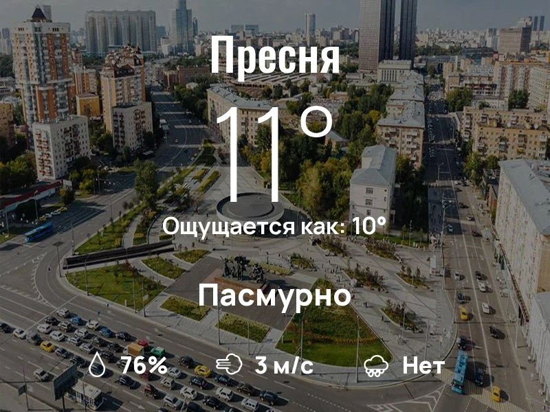 Что с погодой в Пресненском?