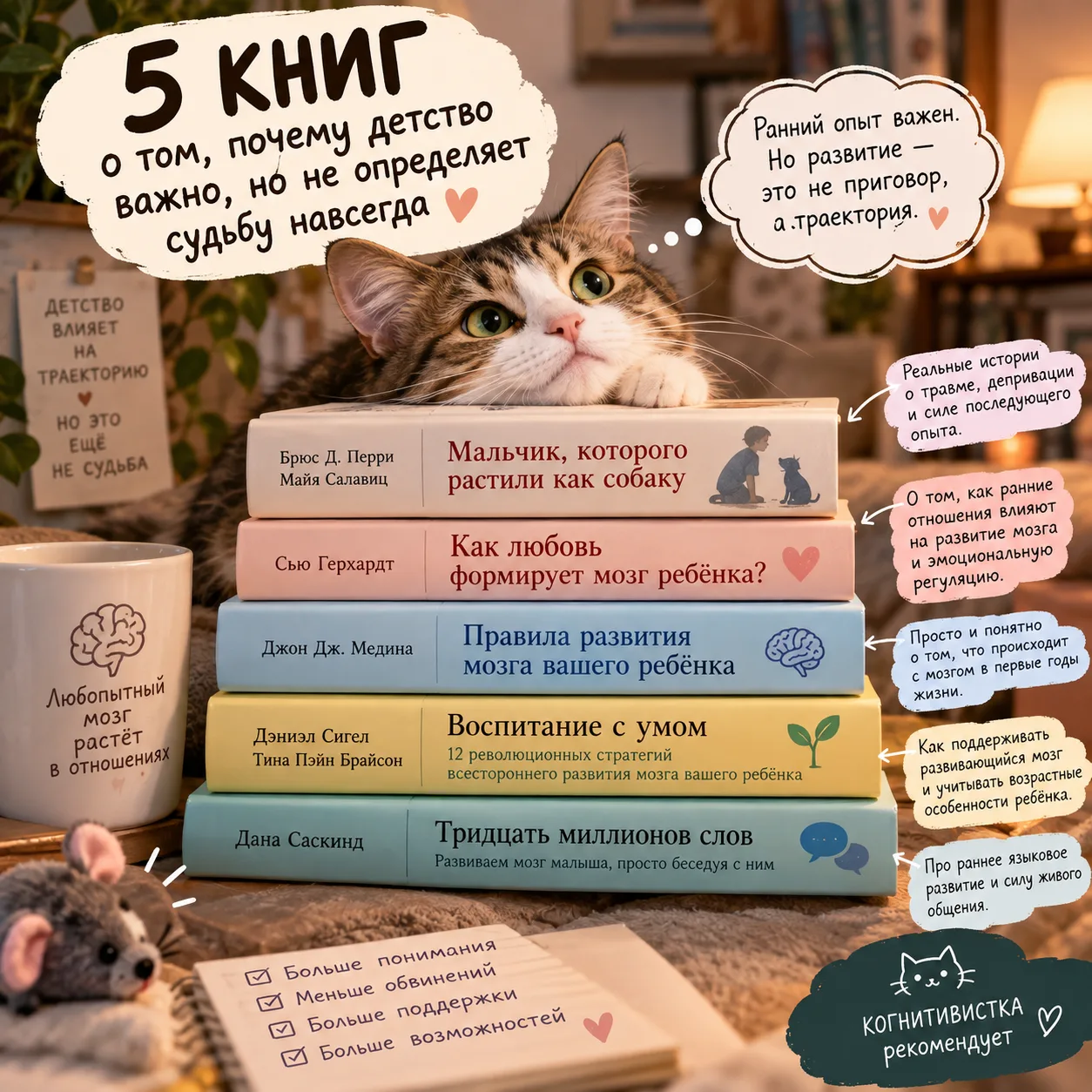 📚 5 книг о том, почему детство важно — но не определяет судьбу навсегда