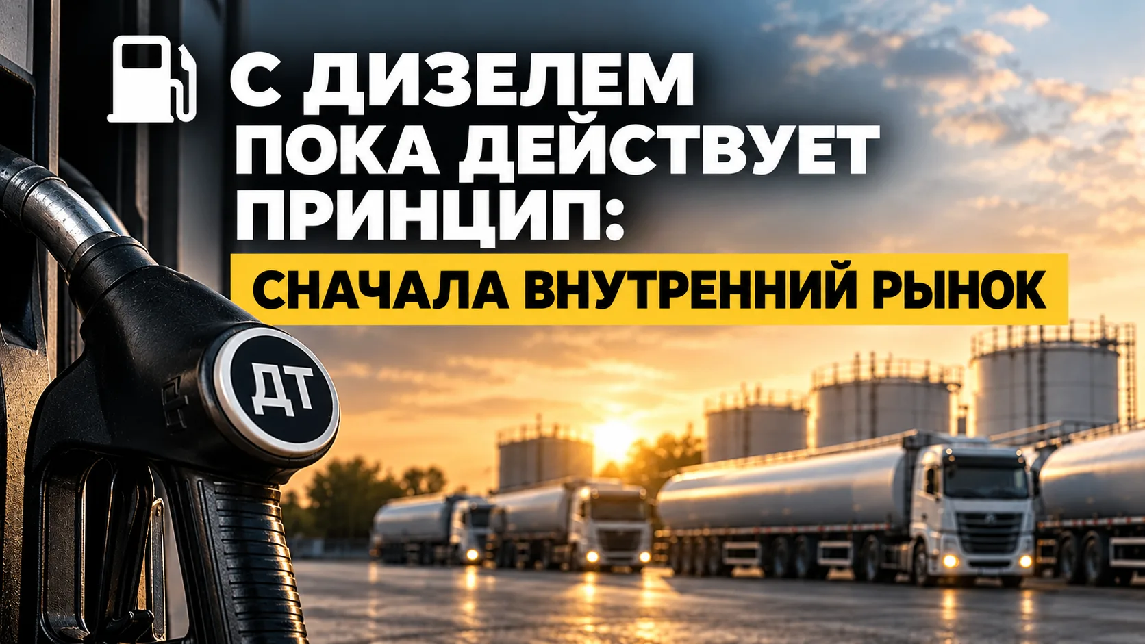 ⛽  С ДИЗЕЛЕМ ПОКА ДЕЙСТВУЕТ ПРИНЦИП: СНАЧАЛА ВНУТРЕННИЙ РЫНОК