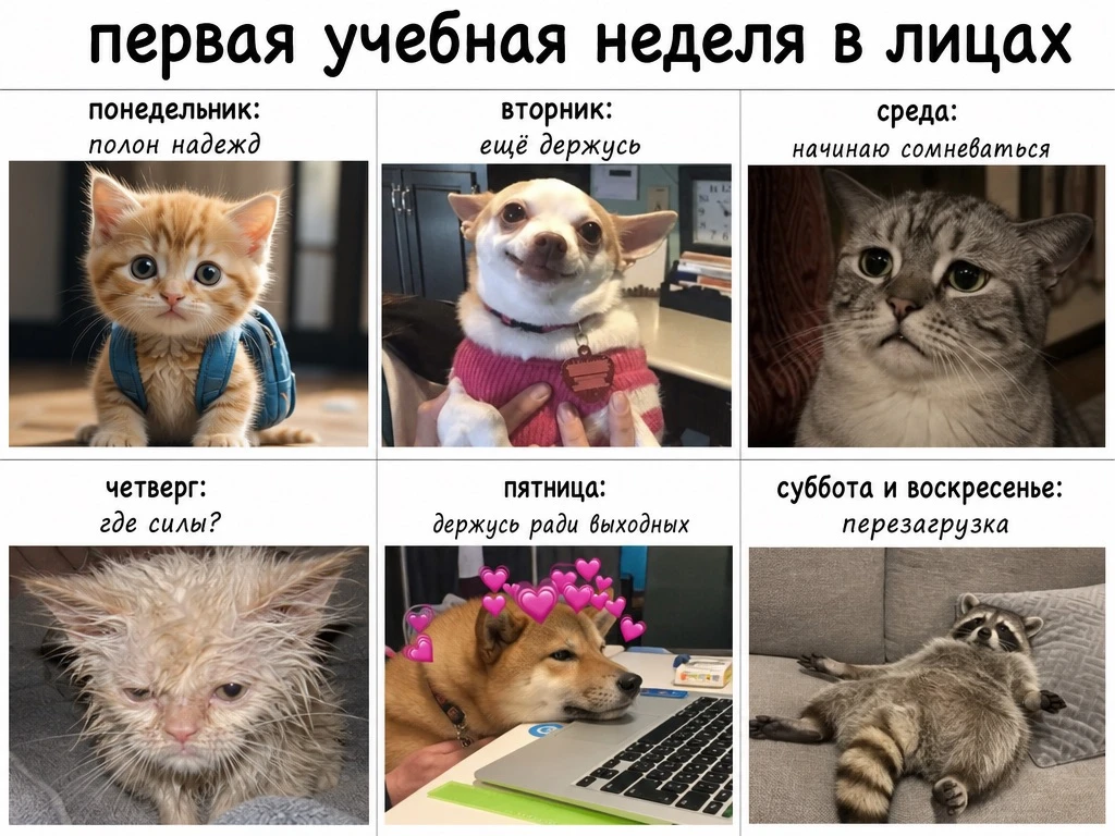 Первая учебная неделя подходит к концу! 🍂🤫🫠