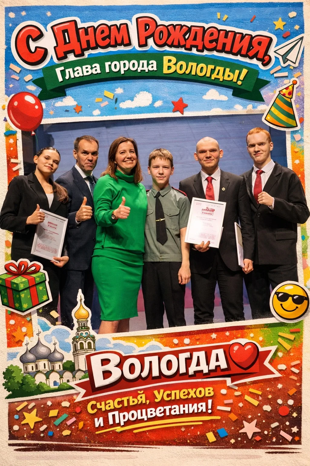 Уважаемый Сергей Геннадиевич, Молодежь Вологды поздравляет Вас с Днем Рождения! 🎉