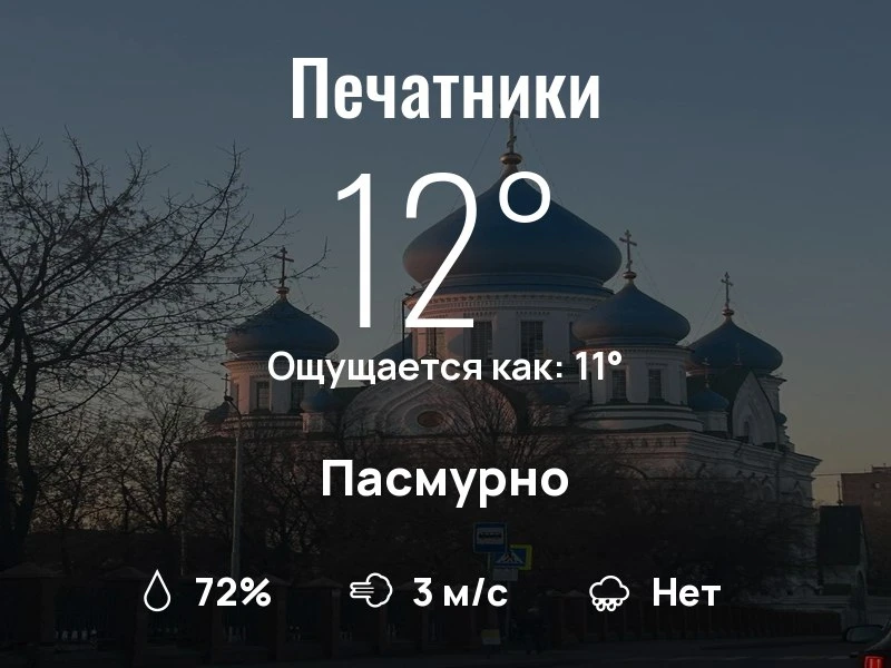 Что с погодой в Печатниках?