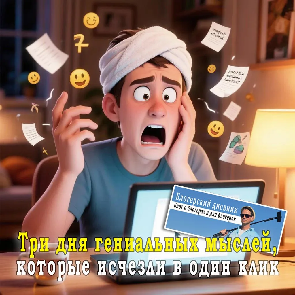 Три дня гениальных мыслей, которые исчезли в один клик