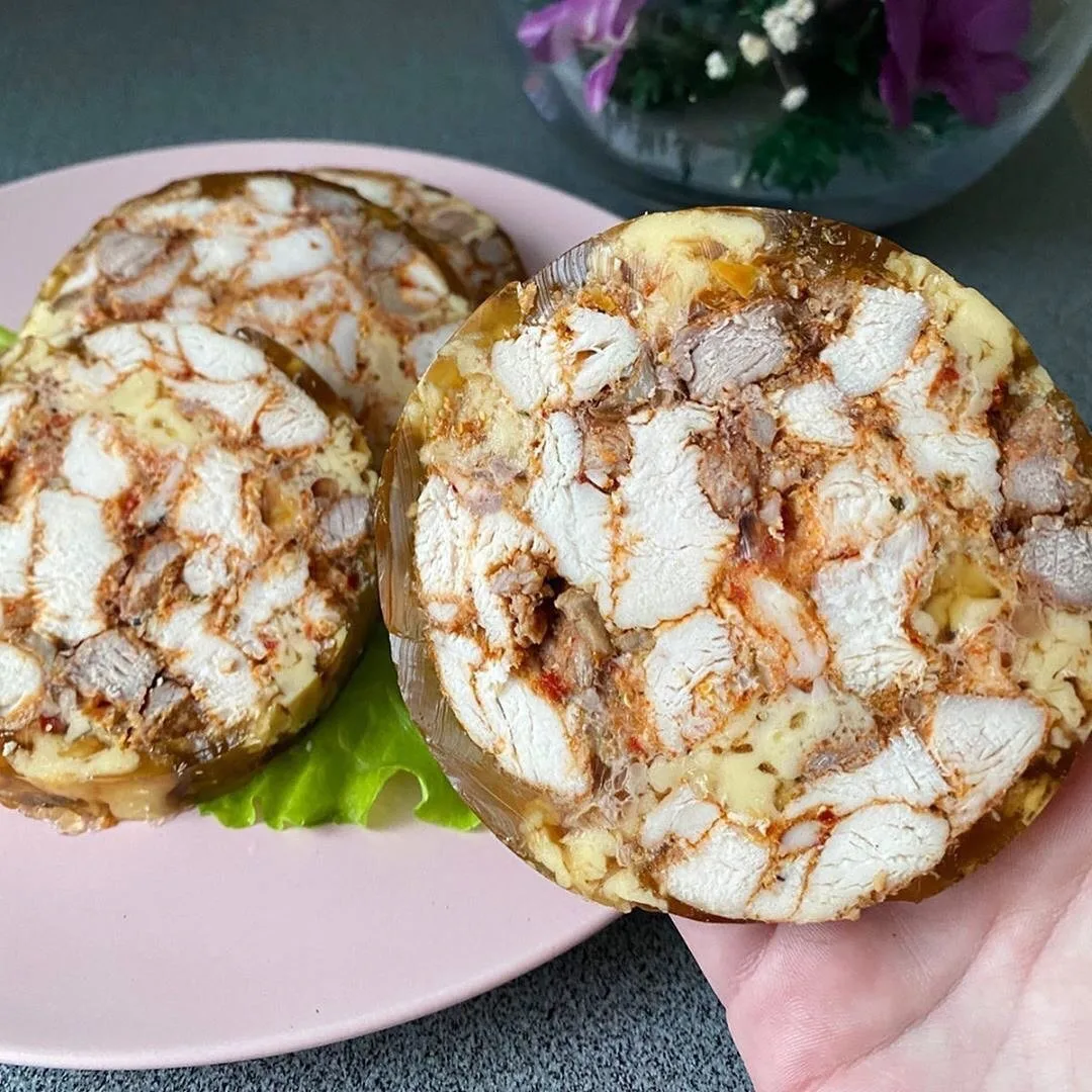 ВЕТЧИНА С СЫРОМ И ГРИБАМИ