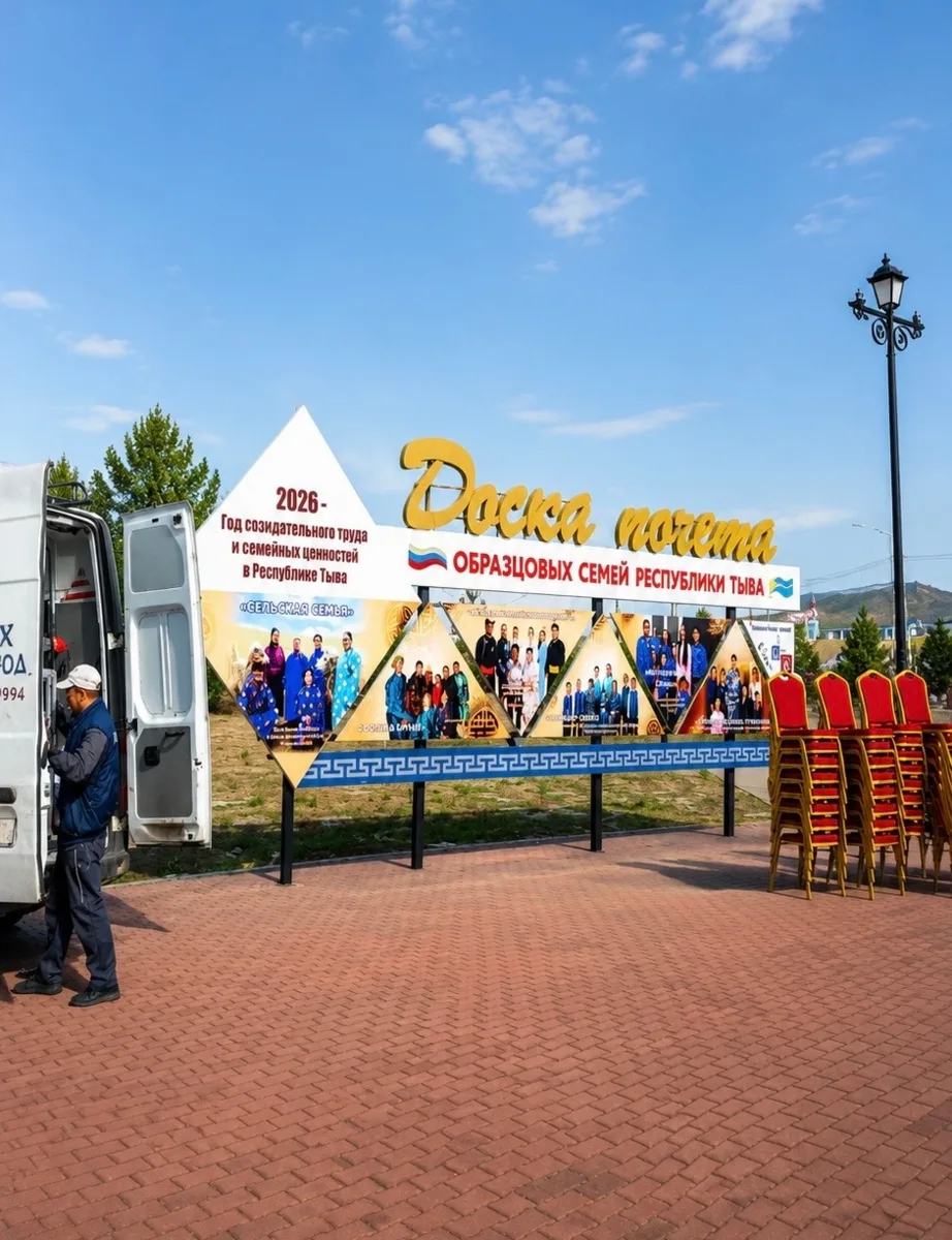 Обновили стенд «Доска почёта образцовых семей Республики Тыва» в Семейном парке города Кызыла ✨

С