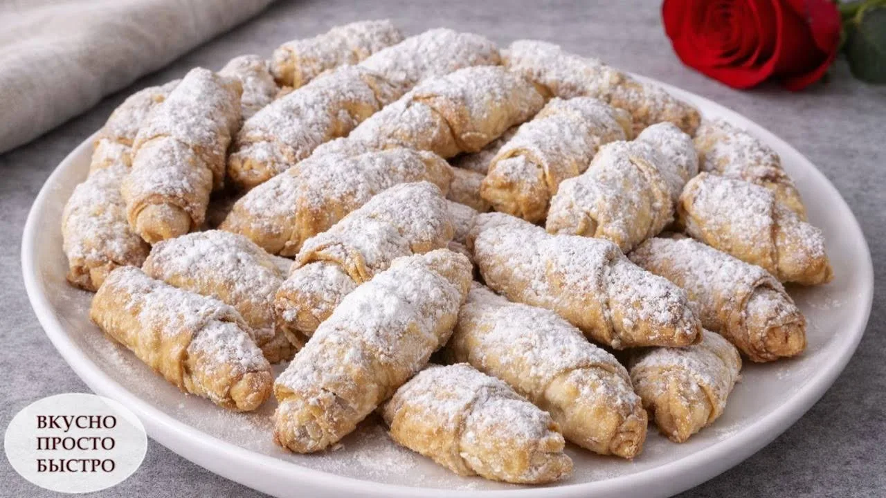 😋 РОГАЛИКИ НА СМЕТАНЕ С ОРЕХАМИ 🍽