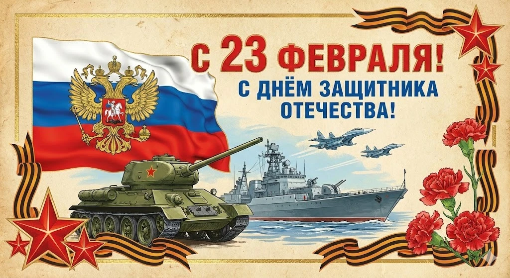 С праздником, дорогие наши защитники!  Спасибо вам за наш спокойный сон! Вы — наша надежная стена, к