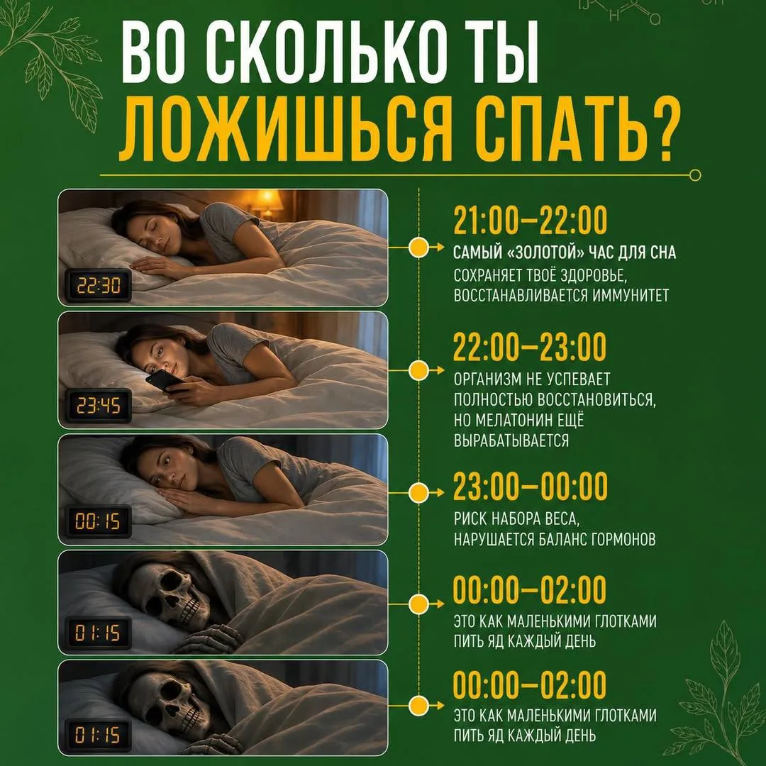 В какое время вы обычно засыпаете?